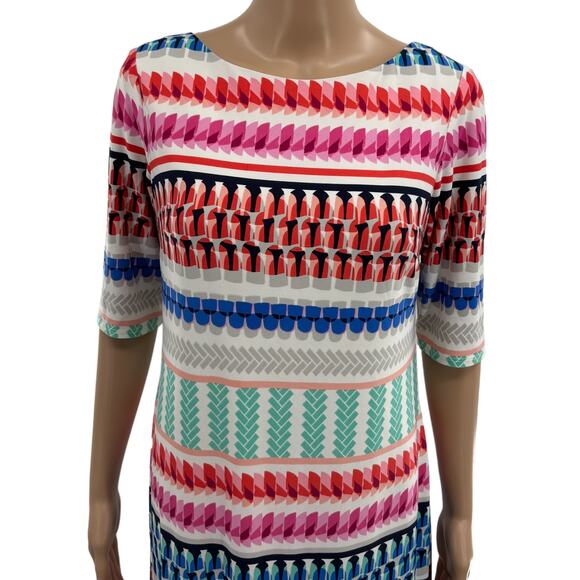 Eliza J Multi Color Multi Pattern Shift Dress - Picture 4 of 12